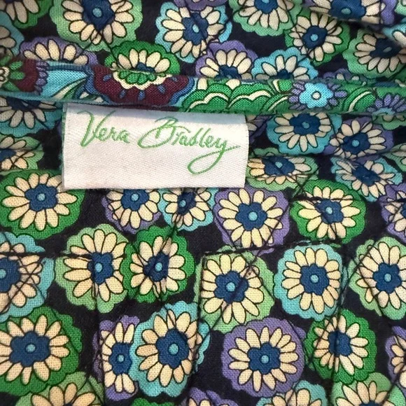 Vera Bradley Blue and Green Paisley Backpack - Picture 2 of 6
